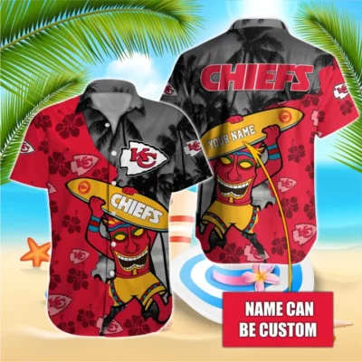 Personalized Kansas City Chiefs Surf Spirit Hawaiian Shirt