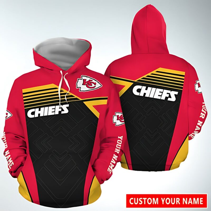 Personalized Kansas City Chiefs Victory Stripes 3D Hoodie