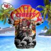 Personalized Kansas City Chiefs Warrior Wave Hawaiian Shirt back