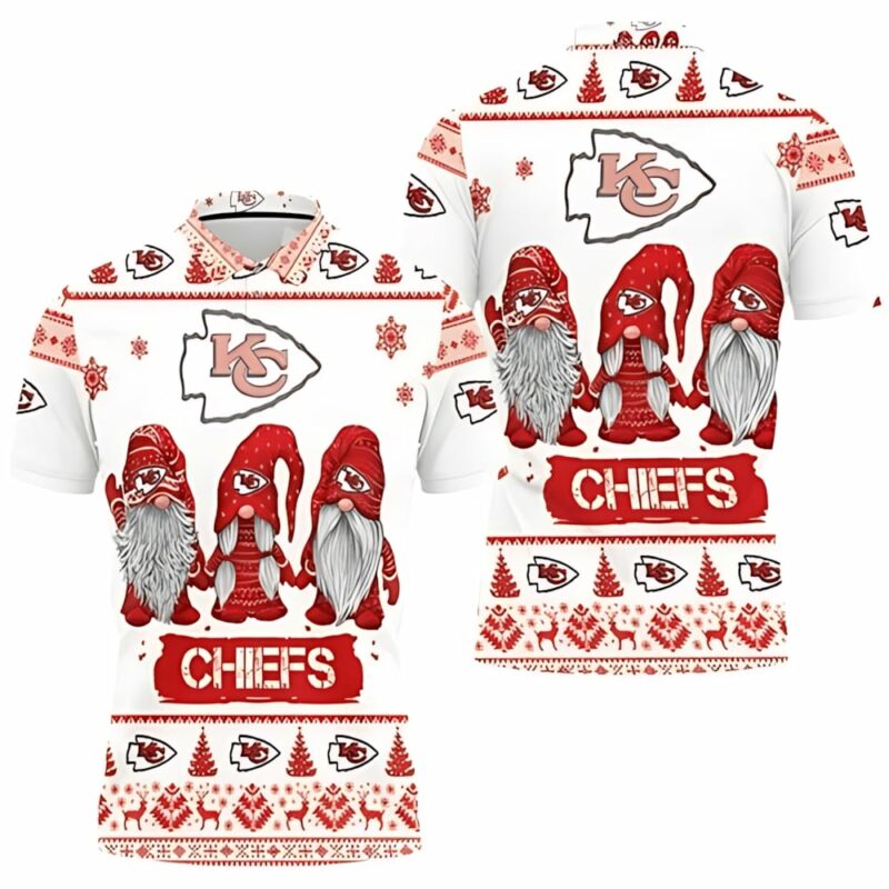 Christmas Gnomes Kansas City Chiefs Ugly Sweatshirt Polo Shirt