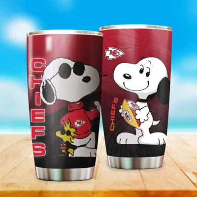 Kansas City Chiefs And Snoopy Tumbler