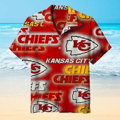 Kansas City Chiefs Bold Repeat Hawaiian Shirt