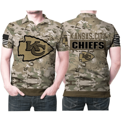 Kansas City Chiefs Camouflage Valor 3D Polo Shirt