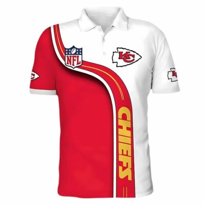 Kansas City Chiefs Classic Streak 3D Polo Shirt