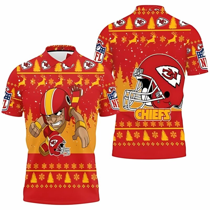 Kansas City Chiefs Holiday Spirit 3D Polo Shirt