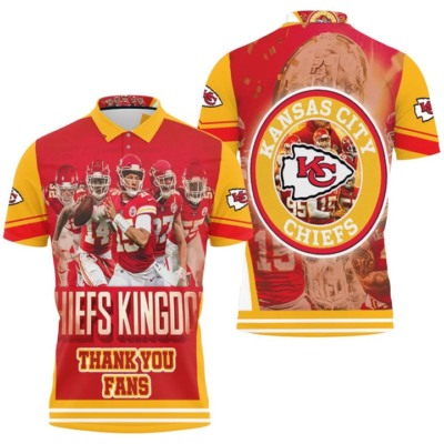 Kansas City Chiefs Kingdom Thank You Fan 3D Polo Shirt