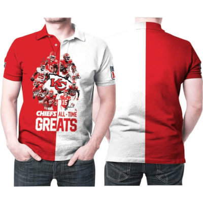 Kansas City Chiefs Legendary Greats 3D Polo Shirt