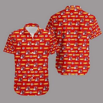 Kansas City Chiefs Retro Repeat Hawaiian Shirt