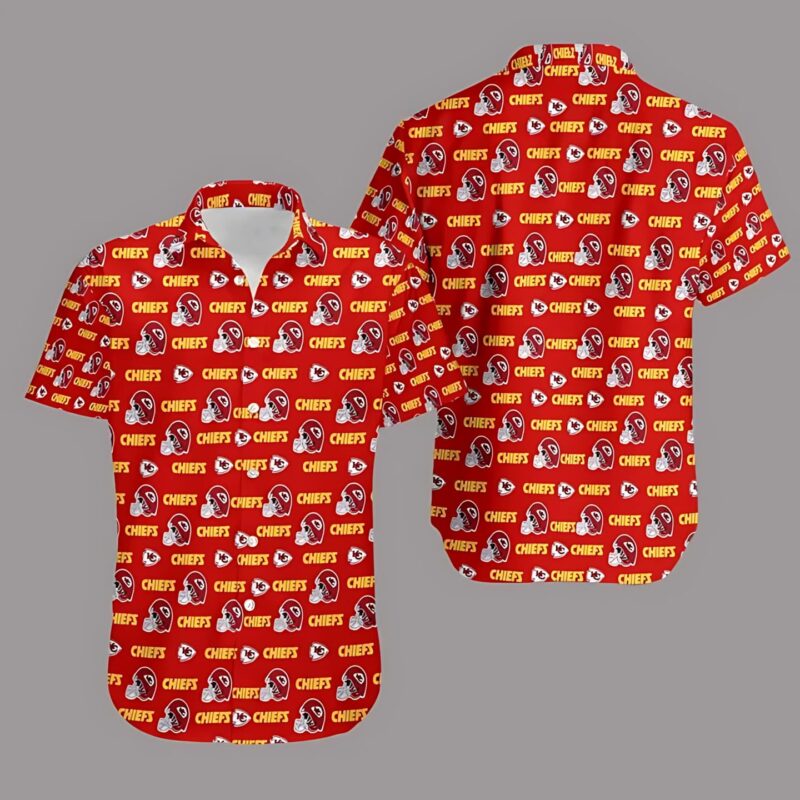 Kansas City Chiefs Retro Repeat Hawaiian Shirt