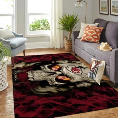 Kansas City Chiefs Skull Fury Living Room Area Rug