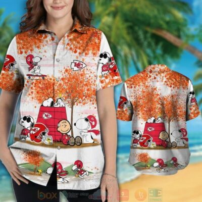 Kansas City Chiefs Snoopy Charlie Brown Autumn Hawaiian Shirt