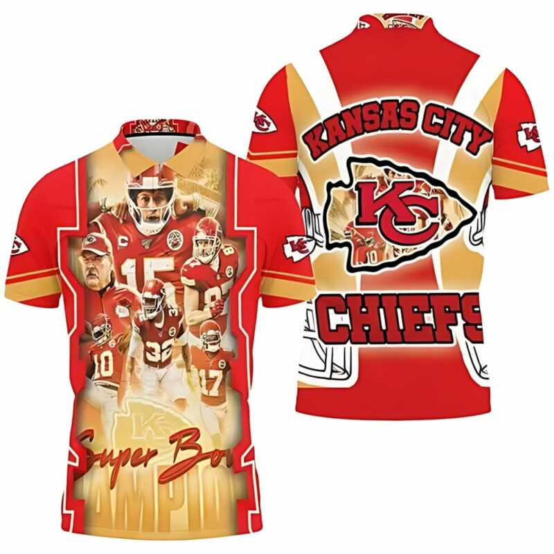 Kansas City Chiefs Super Bowl Glory 3D Polo Shirt