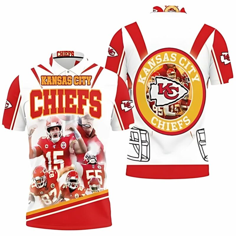 Kansas City Chiefs Victory Huddle 3D Polo Shirt