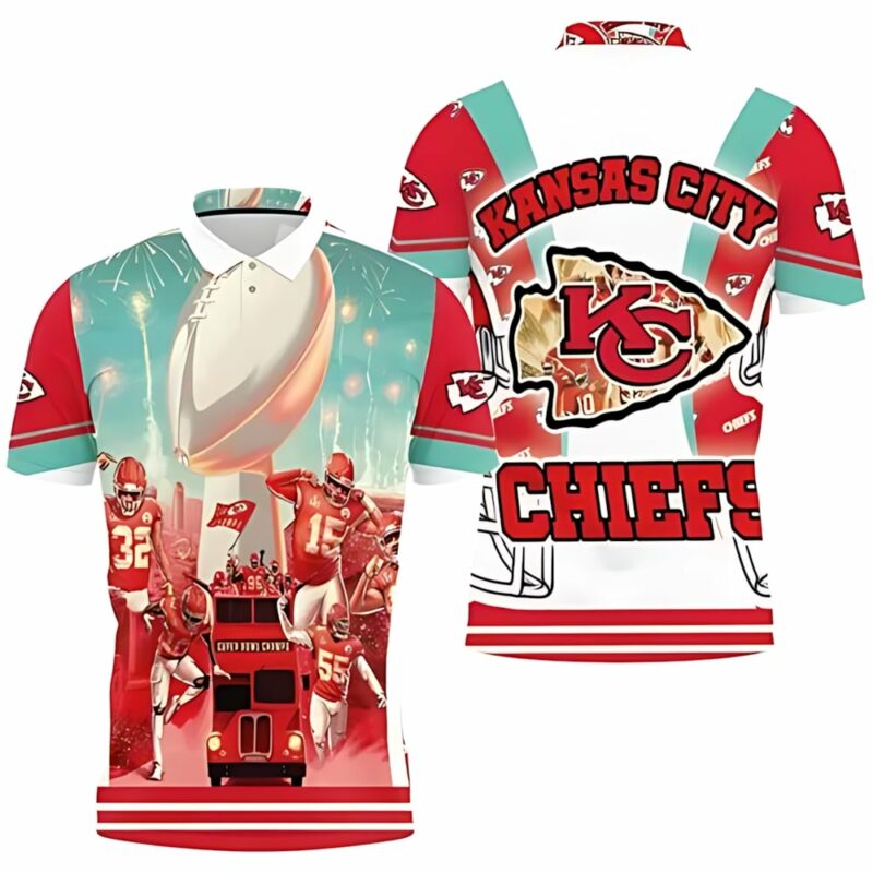 Kansas City Chiefs Victory Parade 3D Polo Shirt