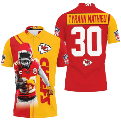 Tyrann Mathieu 30 Kansas City Chiefs Afc West Polo Shirt