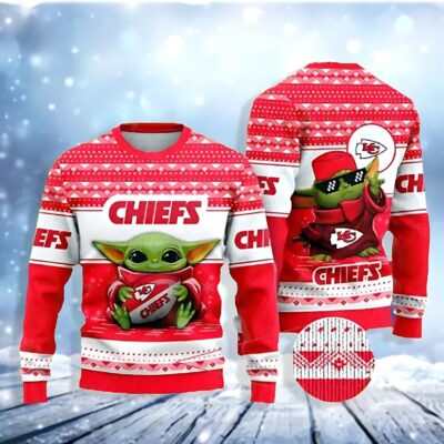 Kansas City Chiefs Galactic Holiday Ugly Christmas Sweater