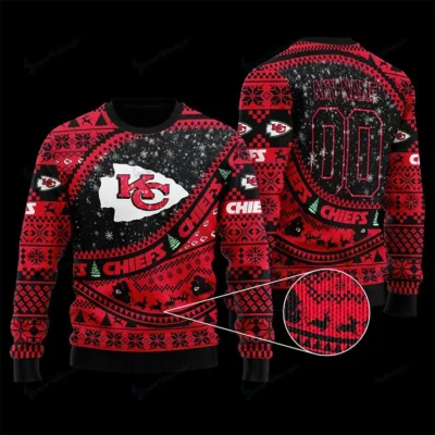 Kansas City Chiefs Snowfall Spirit Ugly Christmas Sweater