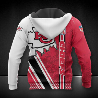 Kansas City Chiefs Bold Streak 3D Hoodie back