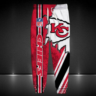 Kansas City Chiefs Bold Streak 3D Sweatpants