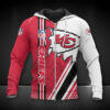 Kansas City Chiefs Bold Streak 3D Zip Hoodie