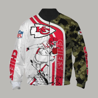 Kansas City Chiefs Camouflage Player 3D Bomber Jacket