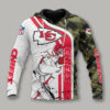 Kansas City Chiefs Camouflage Player 3D Hoodie Front