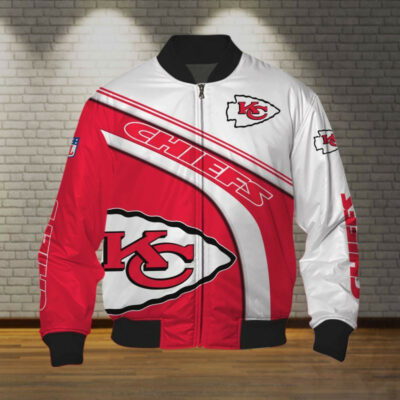 Kansas City Chiefs Classic Stripe 3D Bomber Jacket