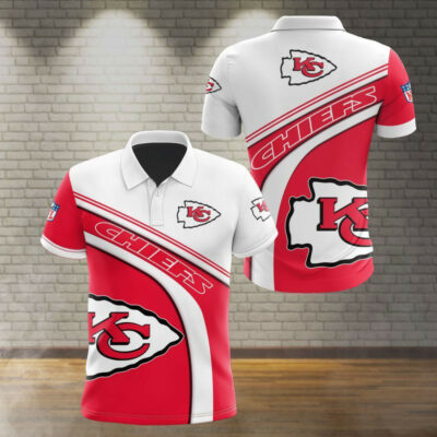 Kansas City Chiefs Classic Stripe 3D Polo Shirt