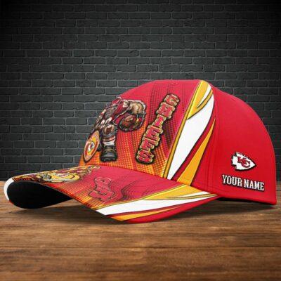 Kansas City Chiefs Flame Warrior Baseball Cap left side