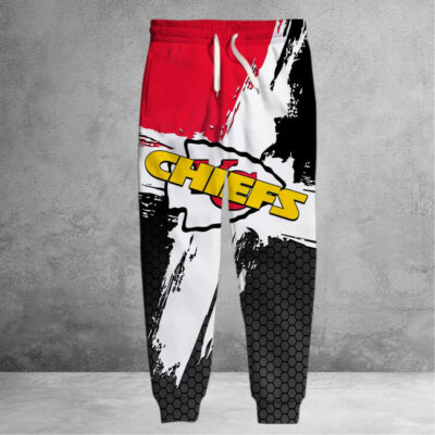 Kansas City Chiefs Hexagon Brushstroke 3D Sweatpants