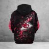 Kansas City Chiefs Lava Skull 3D Hoodie back