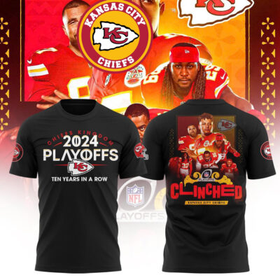 Kansas City Chiefs NFC Playoffs AFC West Clinched 2024 Ten Years Shirt