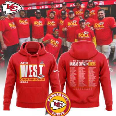 Kansas City Chiefs The Champions Of 2024 AFC West Celebrating Hoodie