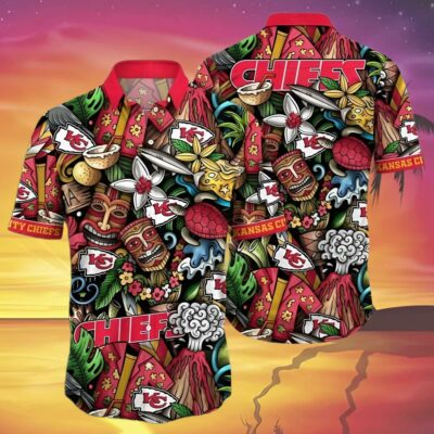 Kansas City Chiefs Tropical Tiki Hawaiian Shirt