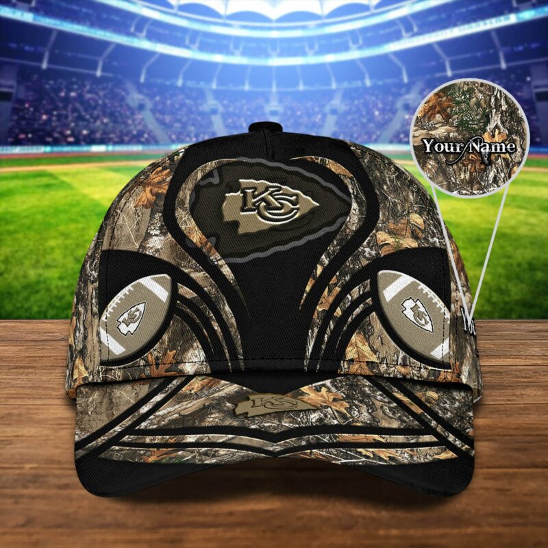 Personalized Kansas City Chiefs Camouflage Hunter Baseball Cap