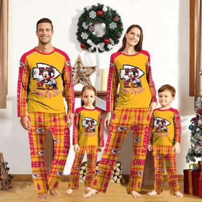 Personalized Kansas City Chiefs Disney Family Fun Pajamas