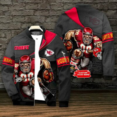 Personalized Kansas City Chiefs Gridiron Fury Bomber Jacket