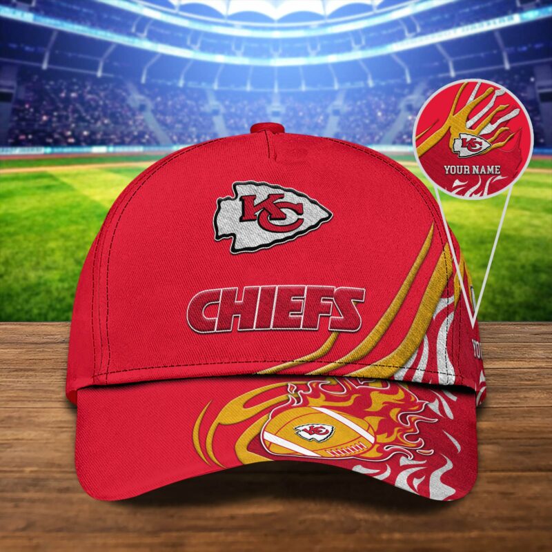 Personalized Kansas City Chiefs Inferno Blaze Baseball Cap