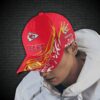 Personalized Kansas City Chiefs Inferno Blaze Baseball Cap mockup