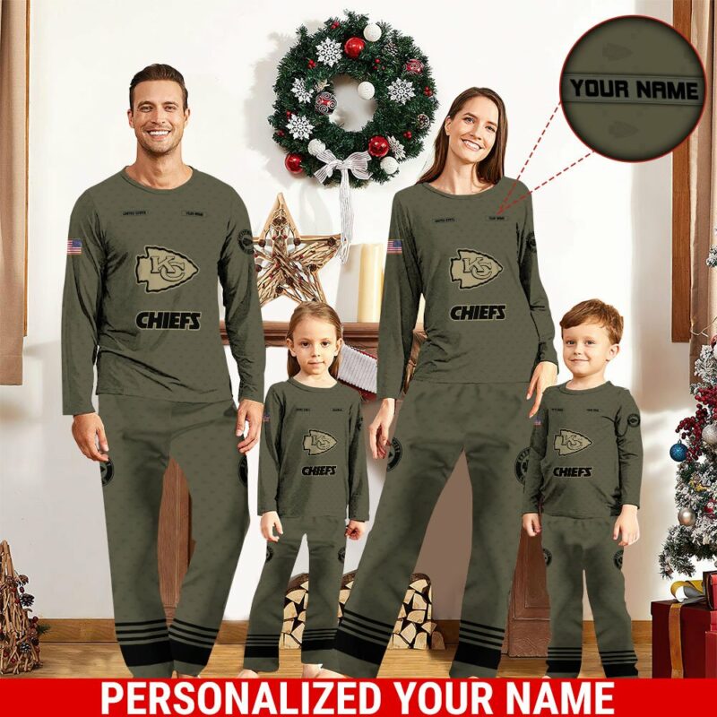 Personalized Kansas City Chiefs Tactical Family Pajamas