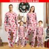 Personalized Kansas City Chiefs Valentine Heartbeat Pajamas