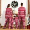 Personalized Kansas City Chiefs Winter Wonderland Pajamas back