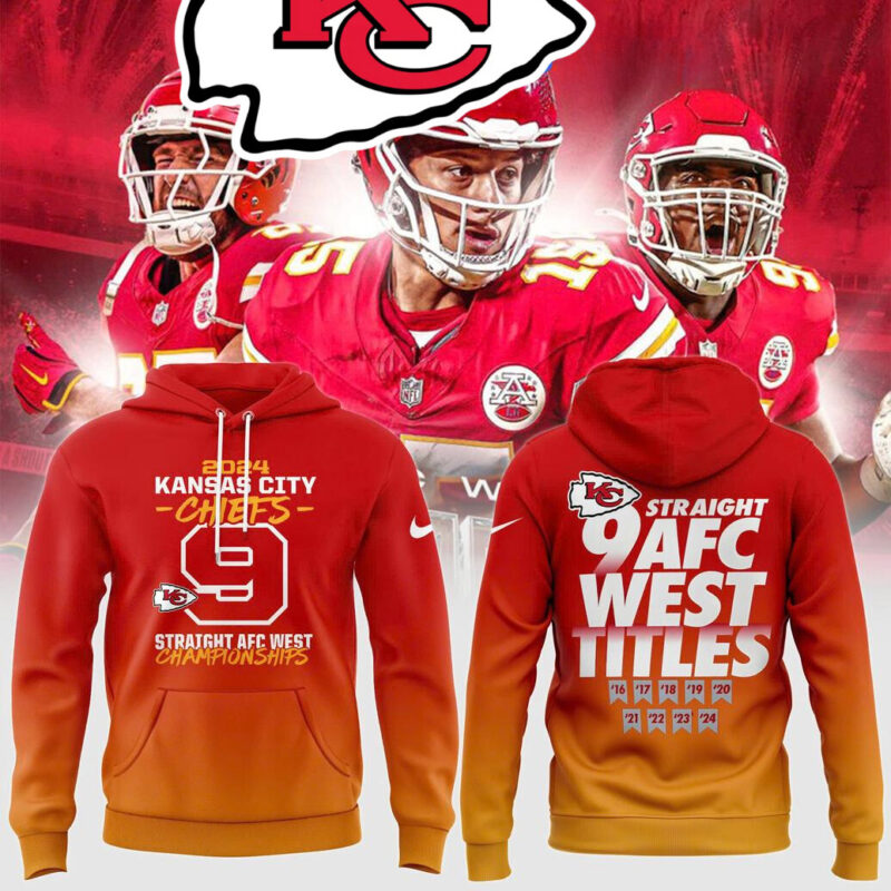 Ready To Roll AFC West Champions Chiefs 9 Straight Titles Hoodie