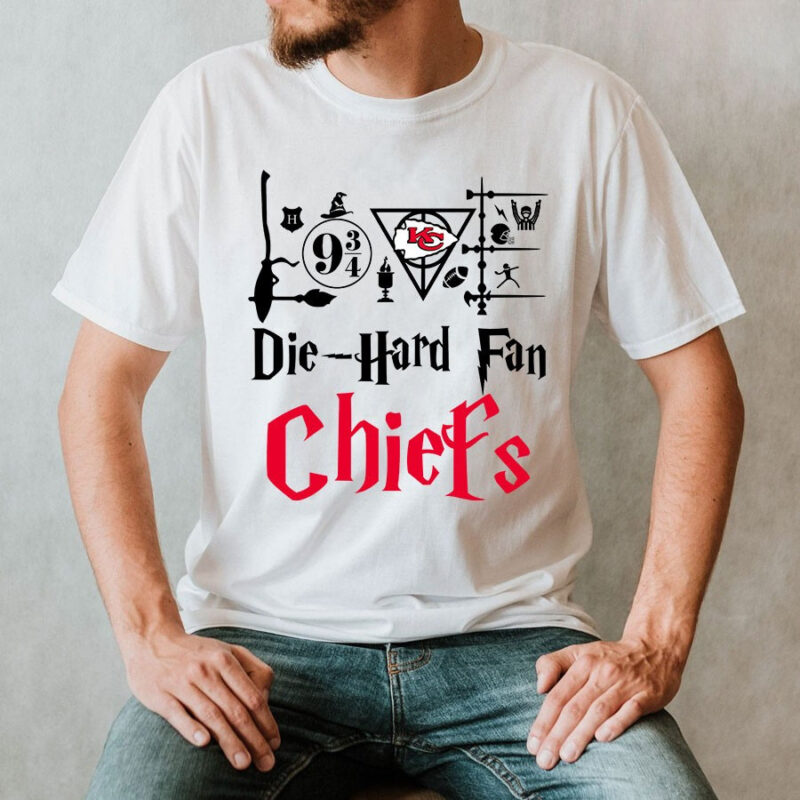 Die-Hard Fan Kansas City Chiefs Harry Potter 2D T-Shirt mockup men