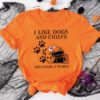 I Like Dogs And Chiefs And Maybe 3 People Kansas City Chiefs 2D T-Shirt orange