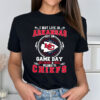 I May Live In Arkansas But On Game Day My Heart & Soul Belongs To Chiefs 2D T-Shirt mockup women