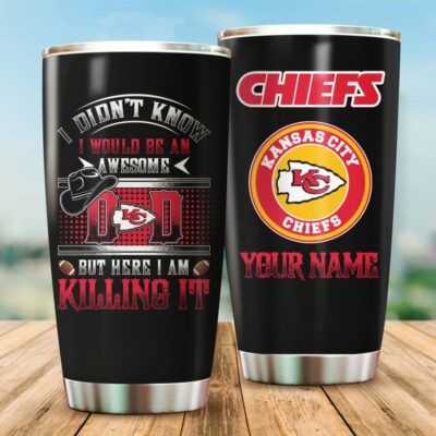 Kansas City Chiefs Awesome Dad Personalized Tumbler