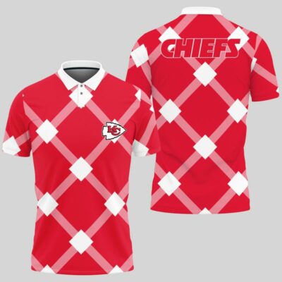 Kansas City Chiefs Caro Pattern Polo Shirt