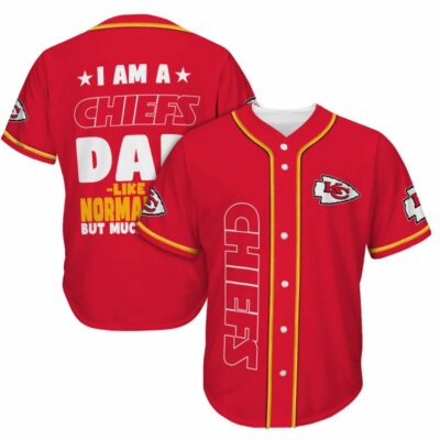 Kansas City Chiefs Cool Dad Pattern Baseball Jersey