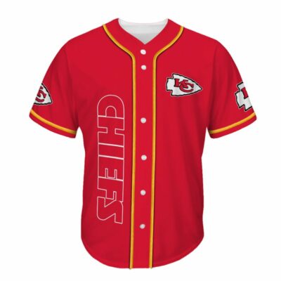 Kansas City Chiefs Cool Dad Pattern Baseball Jersey front